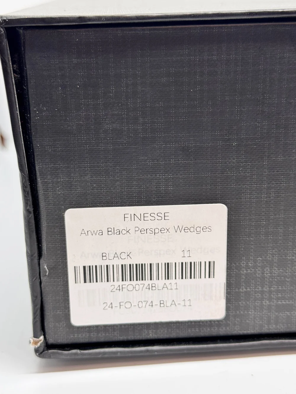 Finesse Arwa Black Perspex Wedges/Size11/NWB/MSRP $129